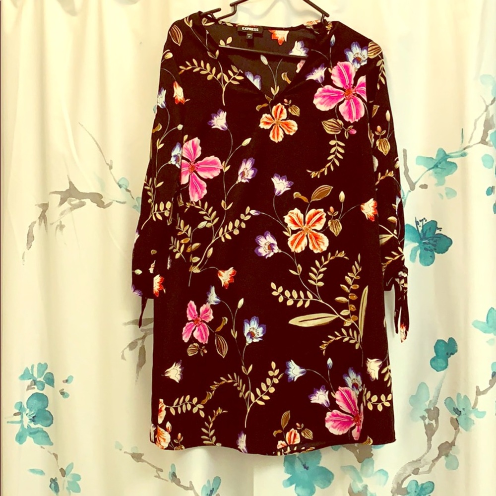 NEW Express black floral dress